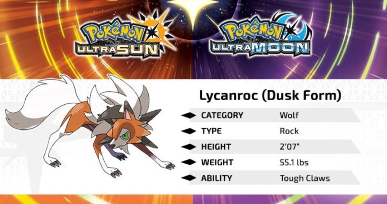 pokemon ultra sun and moon dusk lycanroc distribution
