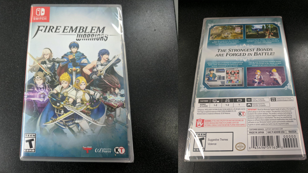 Fire Emblem Warriors Packaging for Nintendo Switch, courtesy of VGStarcall on Reddit.