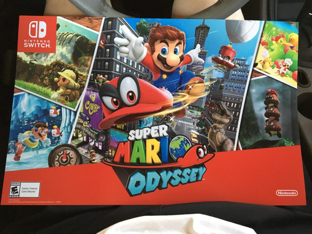 Super Mario Odyssey - GameStop poster, courtesy of /u/fokusfocus on Reddit.